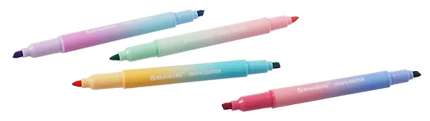 Текстовыделители 04цв "GRADE" двусторонние, ПВХ, подвес, BRAUBERG 3119305 — 5