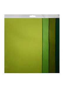 Набор феТетрадь листовой Зеленый градиент (HY110131) (20х30см) (1,4мм) (4цв.) (Hobby and You) (упаковк