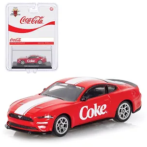 450030 Машинка литая коллекционная Motor City - Die-сast модель Coca-Cola 2018 Ford Mustang GT, масштаб 1:64 (металлическая), возраст 14+ 3170869