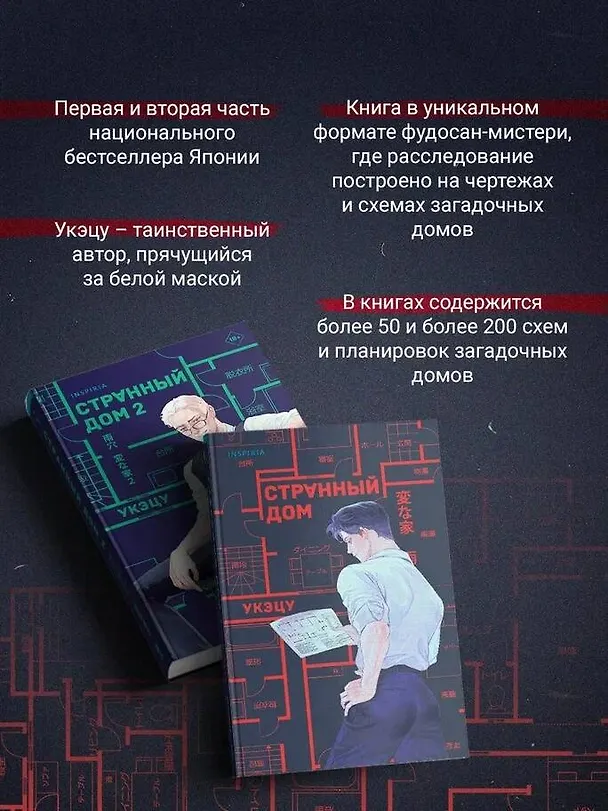 Книга Шоппер + комплект из 4-х книг. Герметичные триллеры (Странный дом, Странный дом 2, Девять лжецов, Театр похищенных людей) (Укэцу, Юки Харуо, Стеф Нельсон) — 8