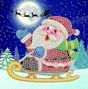 Алмазная мозаика. Открытка "С Новым Годом!"