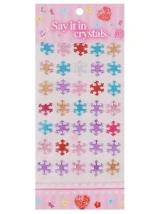 Стразы-снежинки, 35шт, 10,5 х 22 см, микс