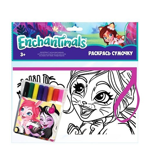 Набор для детского творчества, Centrum, Набор раскрась сумку Enchantimals 88554 339214 — 1