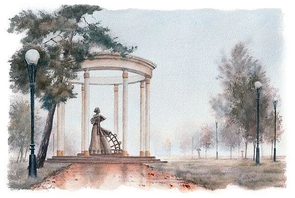 Открытка Тобольск Памятник "Жёнам Декабристов" 2988320 — 1
