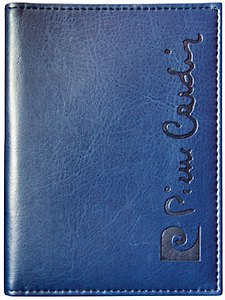 Обложка для паспорта "Tuileries" синяя, кожзам, Pierre Cardin