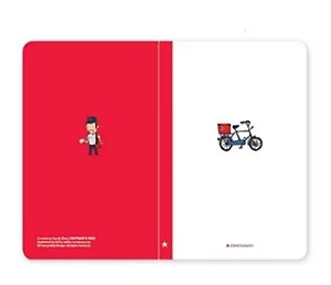 Карманный Ежедневник, с фигуркой Postmans Bike (D12-09) (Оранжевая корова)