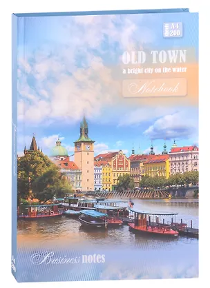 Книга для записей А4 200л кл. "ГОРОД С ЯРКИМИ КРЫШАМИ" 7БЦ, глянц.ламинация 2935156