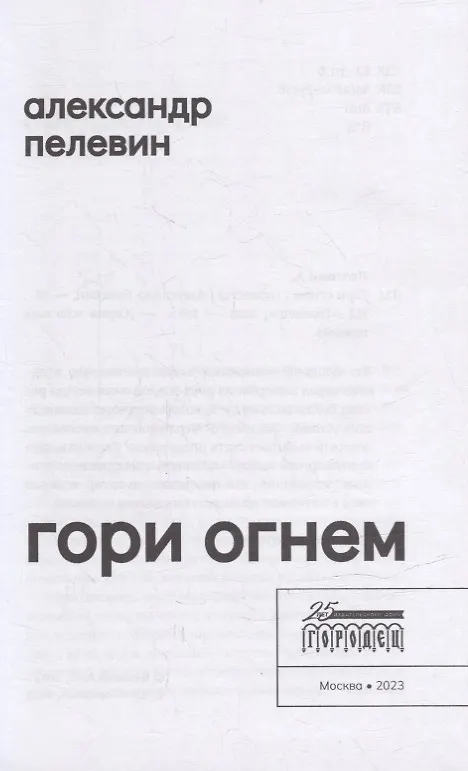 Книга Гори огнем: повесть (Александр Пелевин) — 2