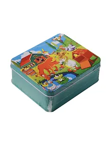 Пазлы картонные в жестянной коробке, 80 деталей, ферма (15-02203-2)