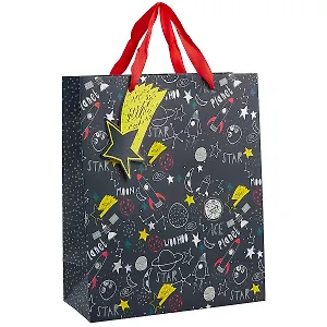 Пакет А4 32*26*12 Космос граффити нейтр., бум.мат.ламинат