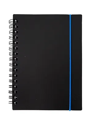 Записная книжка А6 80л кл. "Favorite Black. No 3" спираль, пласт.обл., резинка 3091818