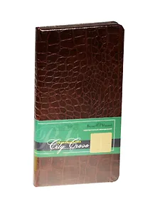 Еженедельник недат. А5 80л "CITY CROCO" коричневый, иск.кожа, золотой обрез, ляссе, Bruno Visconti