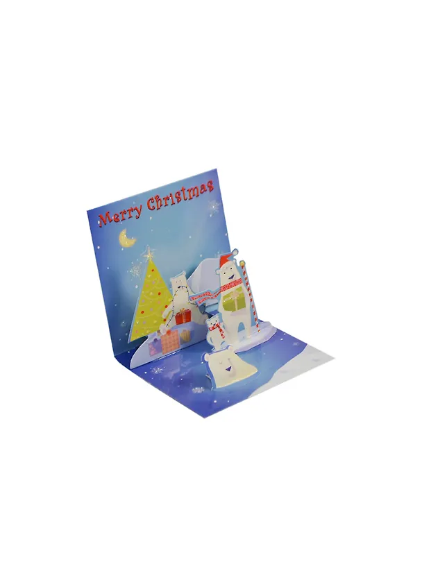 3D открытка Белые медведи (Polar Bears) (мини) (TR219) 2394817 — 1