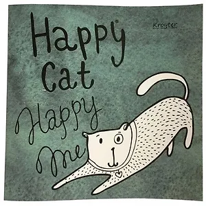 Альбом для рисования и эскизов 200х200 36л.блок 90гр. скоба, серия "Кот" 07439