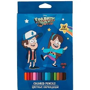 Карандаши цветные Disney, "Гравити Фолз", 18 цветов