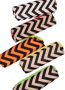 Пенал-косметичка "Зигзаги", лен, ассорти