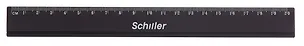Линейка 20см металлическая, черная, Schiller 3027632