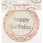 Набор бумажных тарелок Happy birthday на розовом фоне (18 см) (6 шт) (12-01582-G2) — 2689356 — 3