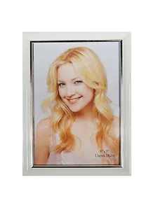 Фоторамка пластик 13*18 "Белая с серебром", Xianju Maojia Crafts Factory