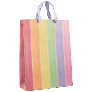 Пакет А3 42*32*11,5 "Радужные полосы" нейтр., бум.мат.ламинат