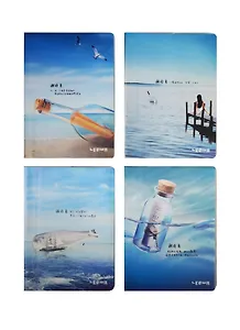 Записная книжка А6 64л "Sea theme" карт.обл., с ПВХ-обложкой, цвет.внутр.блок, LENWA