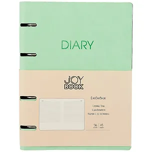 Ежедневник недатированный «Joy Book» А5, снежная мята, 136 листов, экокожа, Listoff 261047