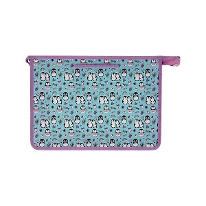 Папка для тетрадей А4 "Cute&Cozy" пластик, молния, текст.ручки