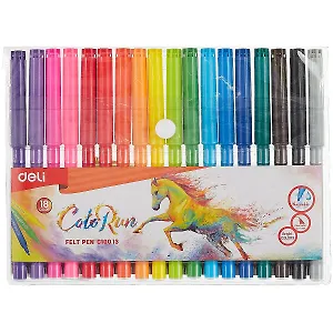 Фломастеры Deli, Color Run, 18 цветов
