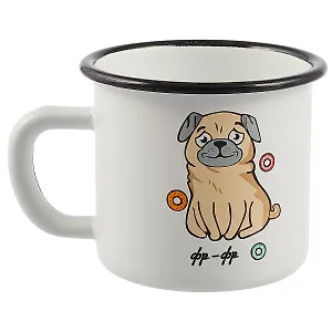 Кружка Мопсы фр-фр (эмаль) (350мл) (12-Wenbang-AB-3)