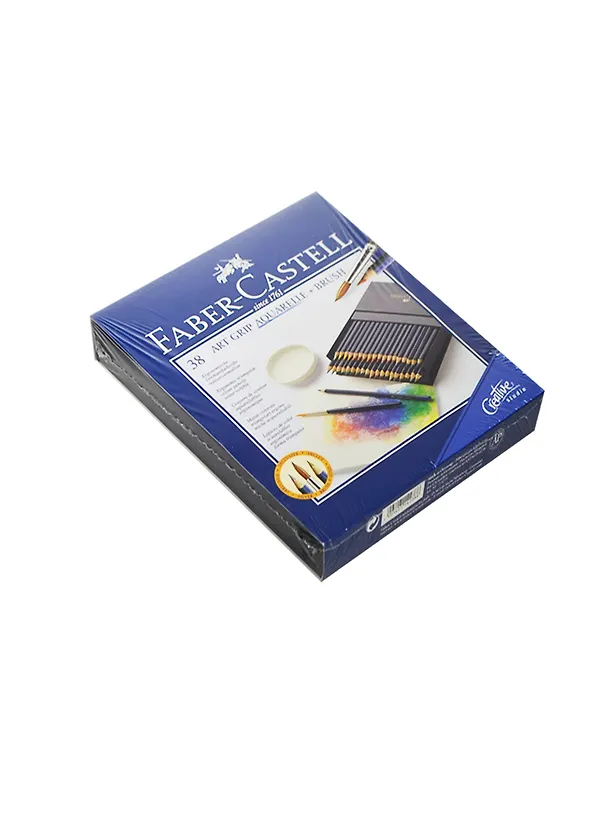 Карандаши цветные акварельные 38цв "ART GRIP" студ. кор. кожзам , Faber-Castell 234838 — 1