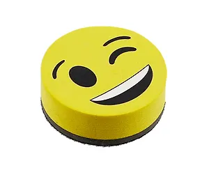 Губка для стирания магнитная "Смайлик", круглая, для доски, ассорти