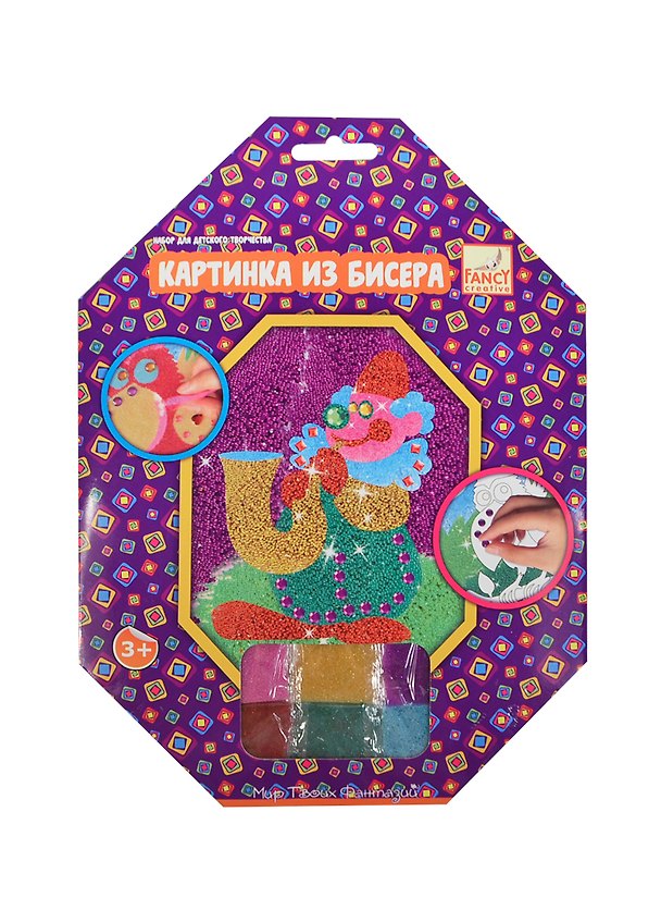 Картинка из бисера Клоун (FD080132/2) (C40078) (20х26см) (Fancy Creative) (набор д/творчества) (3+) (упаковка) 2420497 — 1