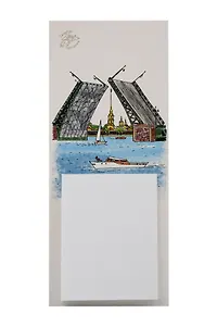 Ежедневник Магнитный Большой Санкт-Петербург Дворцовый мост с Петропавловкой (Город Ангела)