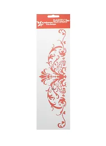 Трафарет пластик многоразовый Бордюр Растительный (АН3836700) (Б-043) (8х29 см) (упаковка)