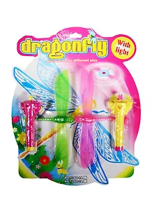 Стрекоза летающая с запуском свет. (2 шт.) (1388-1A) (3+) (блистер) (Наша игрушка)