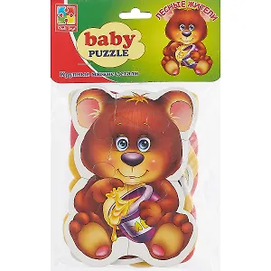 Игровой набор, ТМ Vladi, Мягкие пазлы Baby puzzle Лесн.жители, Мультиколор