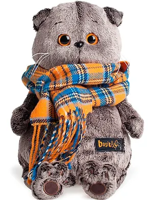 Игрушка мягкая Budi Basa, Басик и шарф в клеточку Ks19-002 2356475