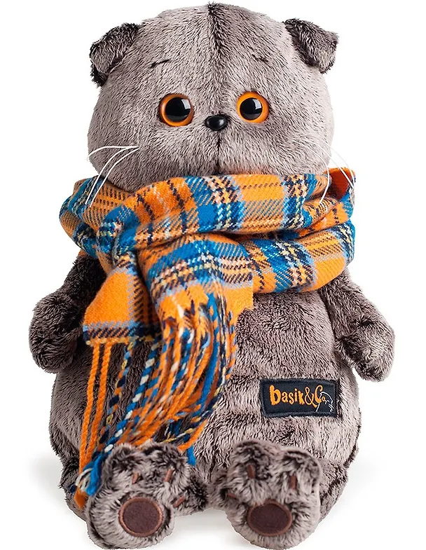 Игрушка мягкая Budi Basa, Басик и шарф в клеточку Ks19-002 2356475 — 1