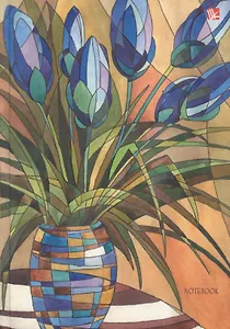 Книга для записей А5 160л кл. "Цветы. Винтажная графика" 7БЦ, мат.лам., выб.лак, Listoff