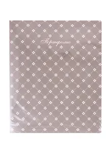 Папка-портфолио А4 40ф на кольцах, ПВХ, порол.прослойка, пластик, бежевая