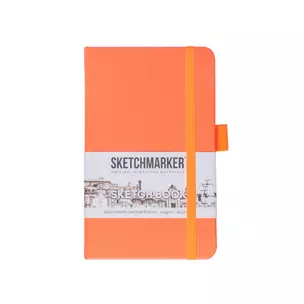 Скетчбук 9*14 80л "Sketchmarker" неоновый коралл, 140г/м2, слоновая кость, тв.обл. — 3012394 — 1