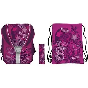 Набор школьницы Академия Групп Seventeen Kids: Рюкзак 35х25х14 см, пенал, сумка-рюкзак д/обуви