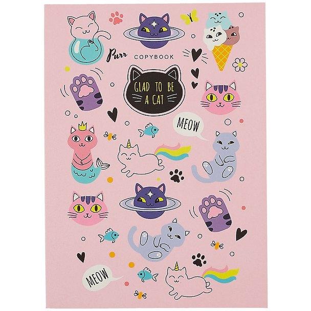 Тетрадь общая «Dream team. Glad to be a cat», 40 листов в линейку, А4 - Unnika 252333 — 1