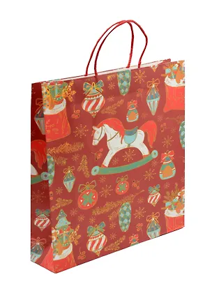 Пакет А3 42*32*11 "Елочные игрушки" НГ, крафт 3040717