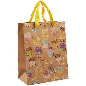 Пакет А5 23*18*10 Сupcakes жен., бум.мат.ламинат