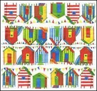 Наб. салф. для декупажа Домики/Полосы (6885/6900)(2шт) (упаковка)