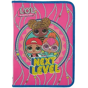 Папка для тетрадей А4 "LOL" 32,5*23*2,5, пластик, молния с трех сторон
