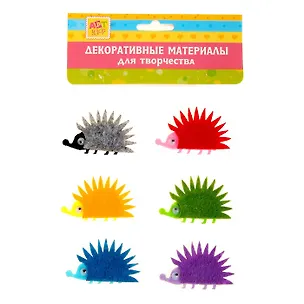 Набор декора для творчества из войлока Ежик (858250) (6шт) (3+) (упаковка) 2452007