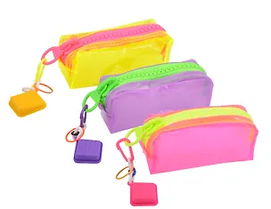 Пенал-косметичка с большой молнией "Neon combi" ПВХ, ассорти 3112534