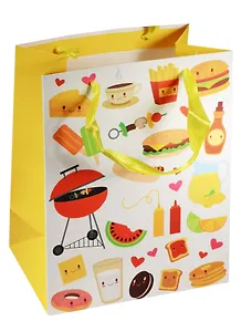 Пакет подарочный бумажный А5 18*23*10 "Delicious", нейтр., мат. ламинат, Kairui